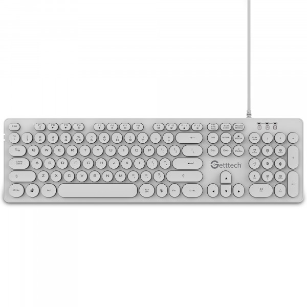 Getttech Backlit Keyboard Ignite, White - SKU: GTI-28201B